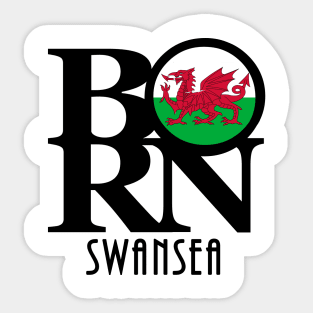 BORN Swansea Wales Sticker